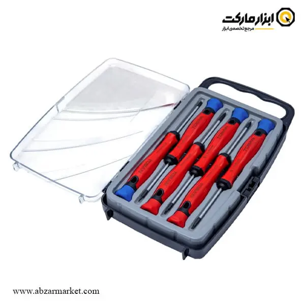 ست پیچ گوشتی ساعتی توسن 6 عددی سری Brusk مدل T4790
