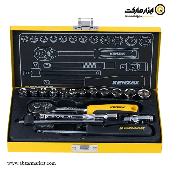 جعبه بکس کنزاکس 17 پارچه 1/4 اینچ مدل 9417 جعبه بکس کنزاکس 17 پارچه 1/4 اینچ مدل 9417
