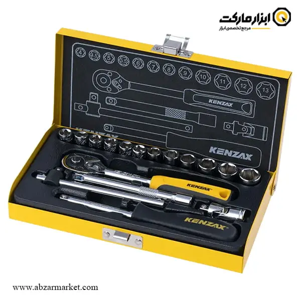 جعبه بکس کنزاکس 17 پارچه 1/4 اینچ مدل 9417 جعبه بکس کنزاکس 17 پارچه 1/4 اینچ مدل 9417
