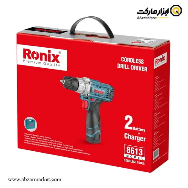 دریل شارژی رونیکس لیتیوم 12 ولت مدل 8613