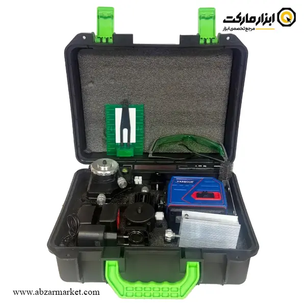 تراز لیزری هاربر 16 خط 360 درجه نور سبز ریموت دار مدل HR08101