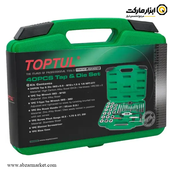 ست قلاویز دستی و حدیده تاپ تول 40 عددی مدل JGAI4001