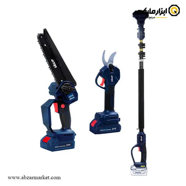کیت اره زنجیری و قیچی باغبانی شارژی اکتیو 21 ولت دسته تلسکوپی مدل AC-3219BL کیت اره زنجیری و قیچی باغبانی شارژی اکتیو 21 ولت دسته تلسکوپی مدل AC-3219BL