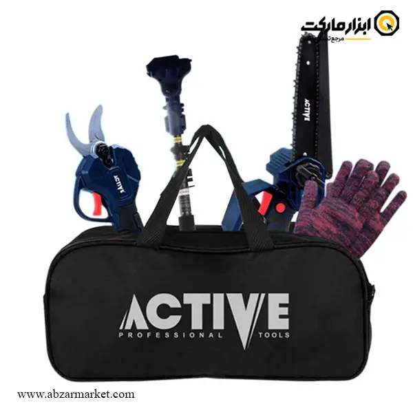 کیت اره زنجیری و قیچی باغبانی شارژی اکتیو 21 ولت دسته تلسکوپی مدل AC-3219BL کیت اره زنجیری و قیچی باغبانی شارژی اکتیو 21 ولت دسته تلسکوپی مدل AC-3219BL