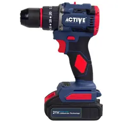 دریل شارژی چکشی اکتیو براشلس لیتیوم 21 ولت مدل AC-3121BL