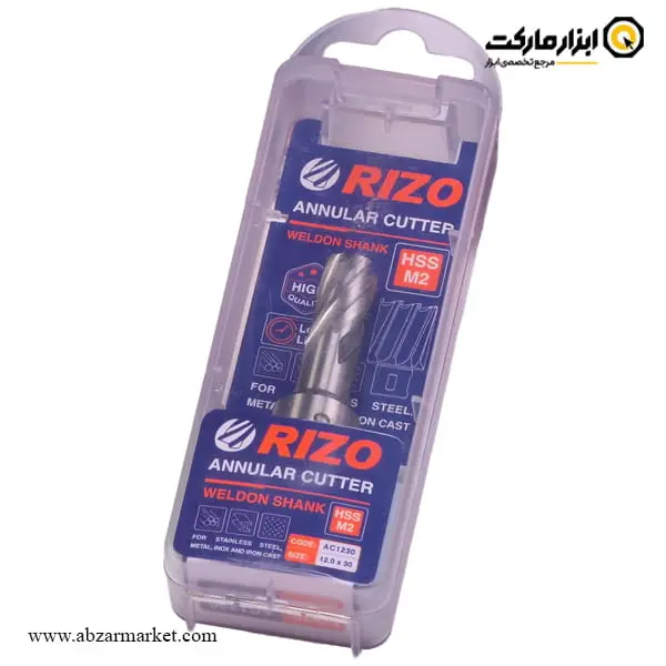 مته گرد بر دریل مگنت ریزو HSS طول 30 میلی متر