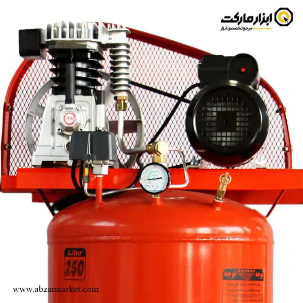 کمپرسور هوا الکترومیلران 250 لیتری دو سیلندر مدل 6005 کمپرسور هوا الکترومیلران 250 لیتری دو سیلندر مدل 6005