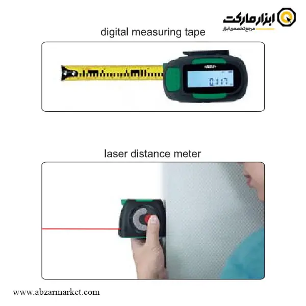 متر لیزری و نواری اینسایز 40 متری مدل 9563-C40