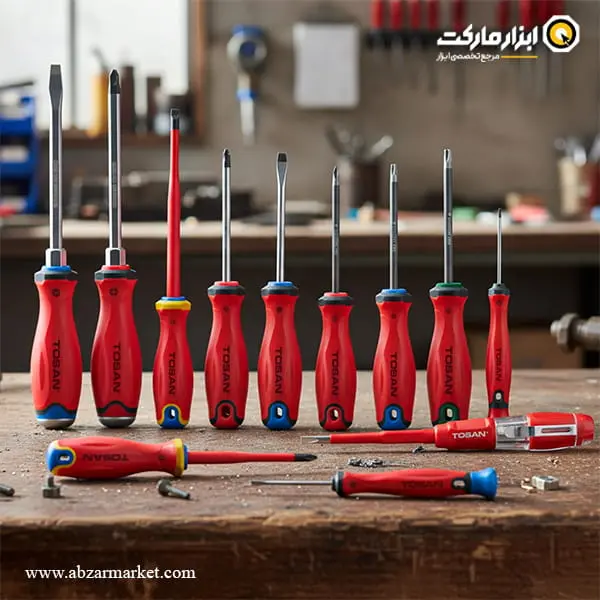 پیچ گوشتی چهارسو عایق برق فشار قوی توسن سری BRUSK مدل T4485