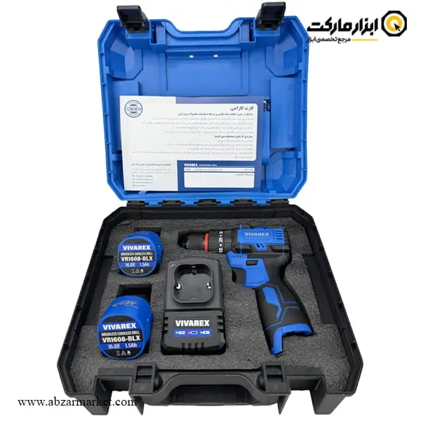 دریل شارژی چکشی ویوارکس براشلس 16.8 ولت مدل VR1608-BLX