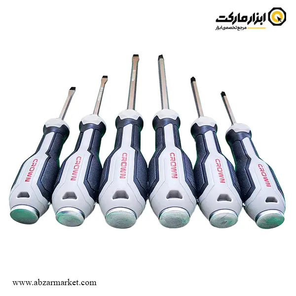 ست پیچ گوشتی ضربه خور کرون 6 عددی مدل CPHDG-AXA6