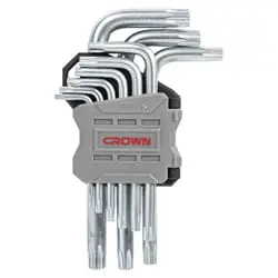 آچار آلن ستاره ای کرون کارتی کوتاه 9 عددی مدل CPHOK-TMAX09