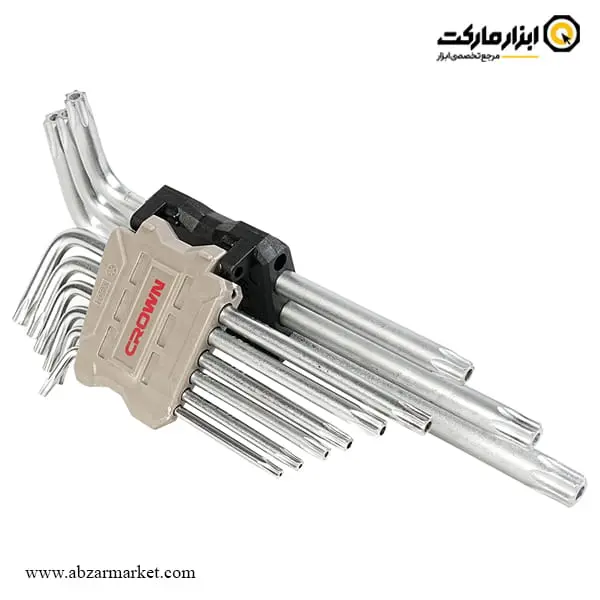 آچار آلن ستاره ای کرون کارتی بلند 9 عددی مدل CPHOK-TMBX09 آچار آلن ستاره ای کرون کارتی بلند 9 عددی مدل CPHOK-TMBX09