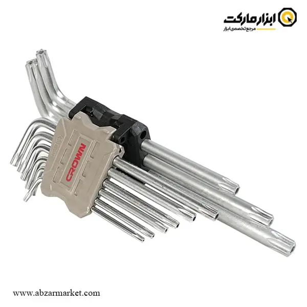آچار آلن ستاره ای کرون کارتی فوق بلند 9 عددی مدل CPHOK-TMCX09 آچار آلن ستاره ای کرون کارتی فوق بلند 9 عددی مدل CPHOK-TMCX09