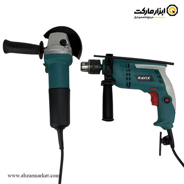 کیت دو دستگاه دریل و مینی فرز راویکس مدل RX-6060