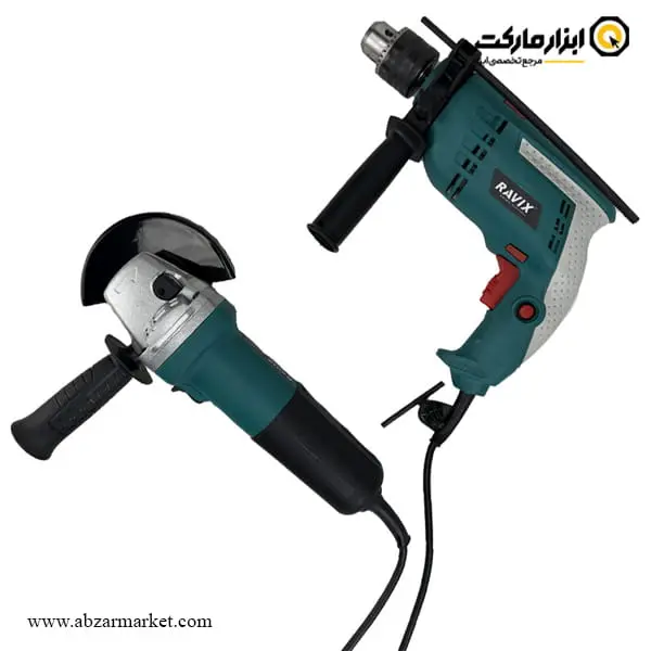 کیت دو دستگاه دریل و مینی فرز راویکس مدل RX-6060