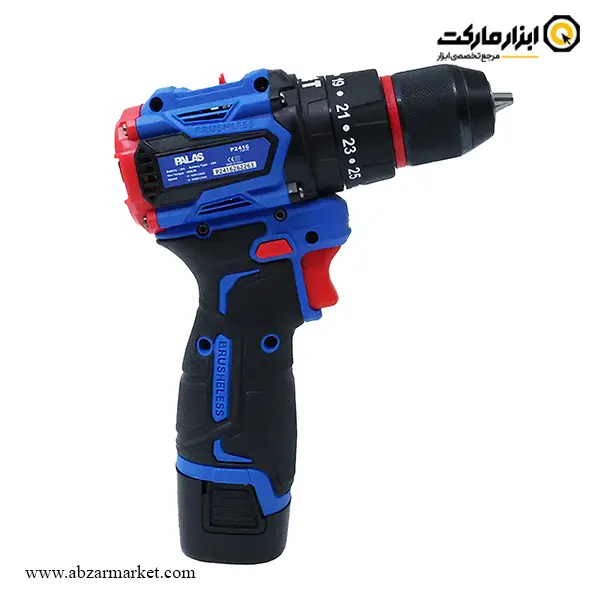 دریل شارژی چکشی پالاس براشلس 16 ولت 2 باتری مدل P2416