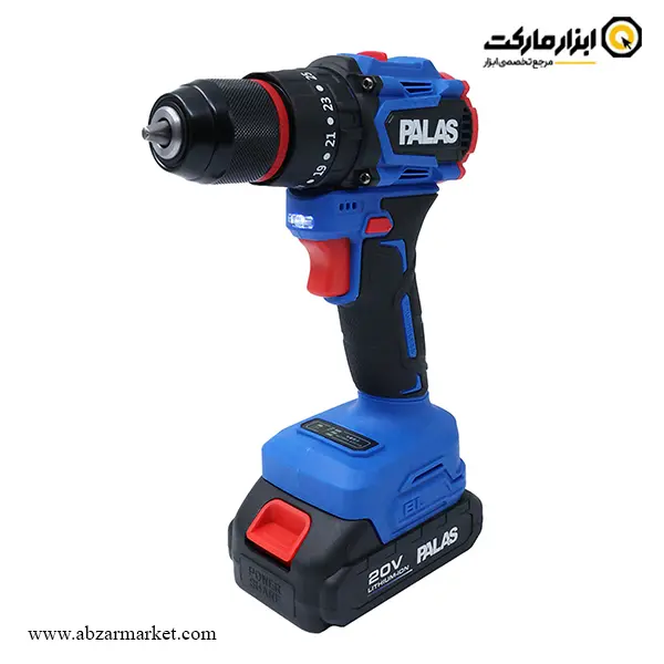 دریل شارژی چکشی پالاس براشلس 20 ولت 2 باتری مدل P2420
