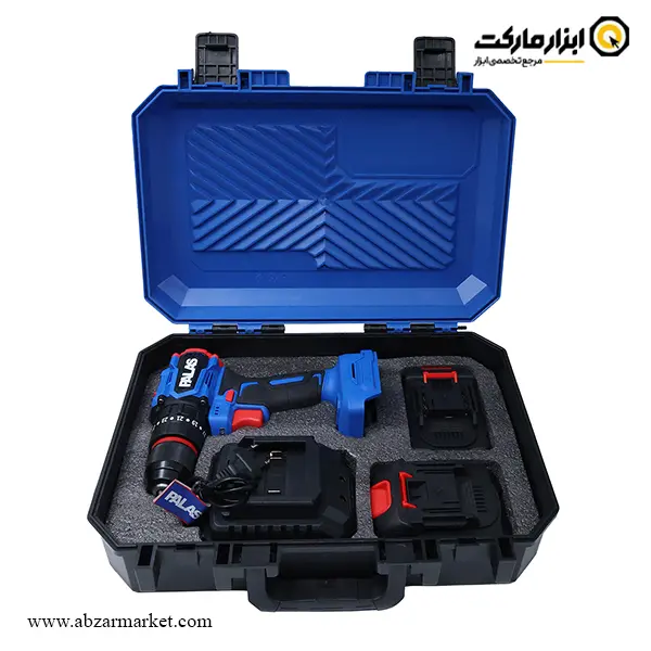 دریل شارژی چکشی پالاس براشلس 20 ولت 2 باتری مدل P2420