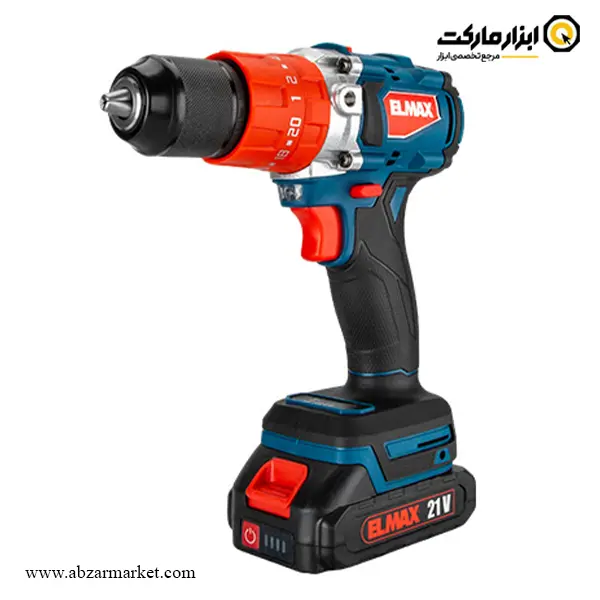 دریل شارژی چکشی المکس لیتیوم 21 ولت 2 باتری مدل C.D 1717