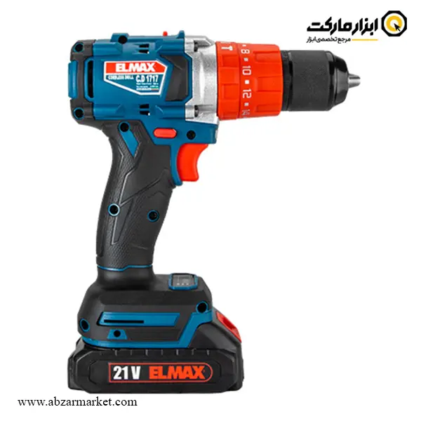 دریل شارژی چکشی المکس لیتیوم 21 ولت 2 باتری مدل C.D 1717