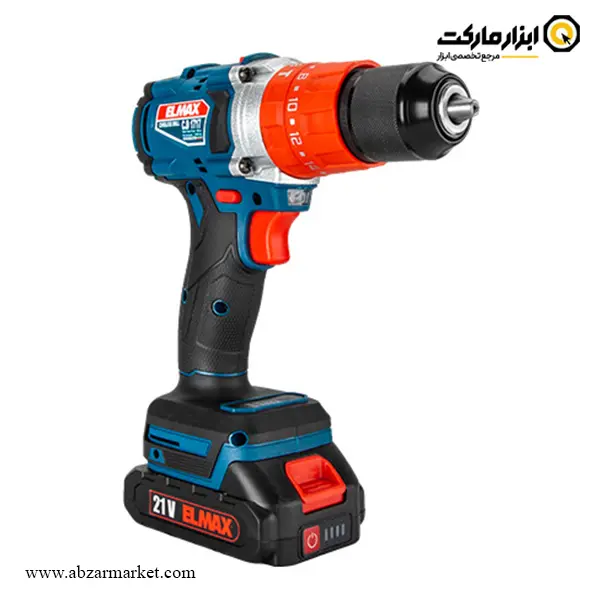 دریل شارژی چکشی المکس لیتیوم 21 ولت 2 باتری مدل C.D 1717