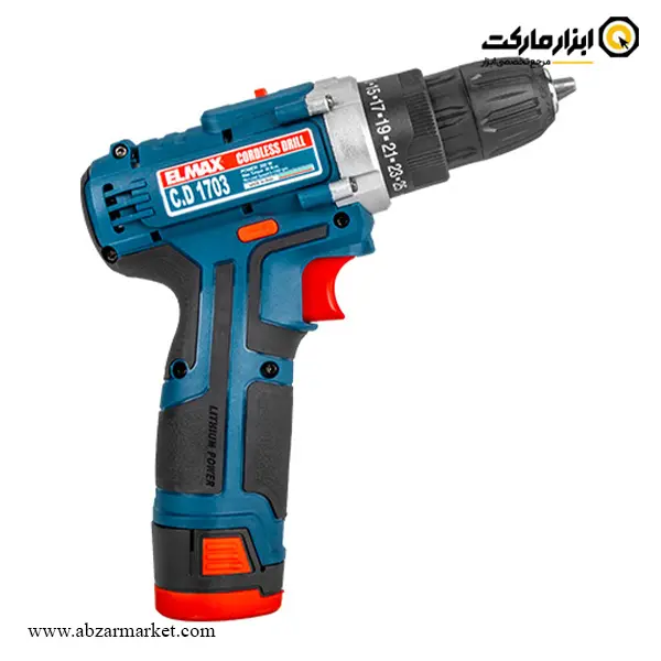 دریل شارژی المکس لیتیوم 12 ولت مدل C.D 1703