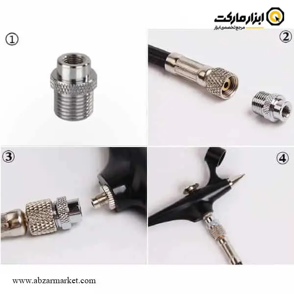 رابط ایربراش ای پی تی 1/8 اینچ به M5 مدل AT-A1