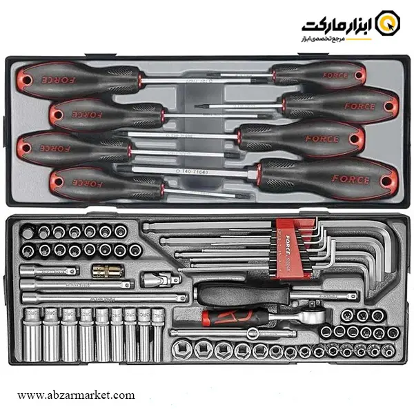 جعبه ابزار چرخ دار کشویی فورس 361 پارچه مدل F10217-361