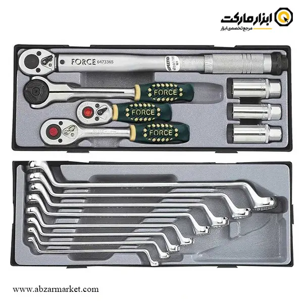 جعبه ابزار چرخ دار کشویی فورس 361 پارچه مدل F10217-361