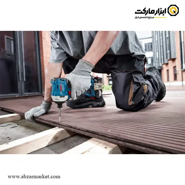 پیچ گوشتی شارژی ضربه ای بوش براشلس 18 ولت مدل GDR 18V-215 بدون باتری