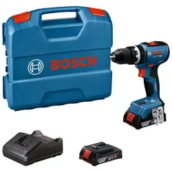 دریل شارژی چکشی بوش براشلس 18 ولت 2 باتری مدل GSB 18V-65