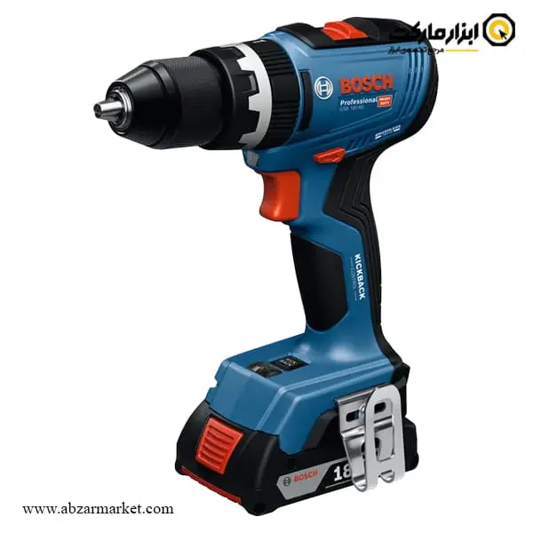 دریل شارژی چکشی بوش براشلس 18 ولت 2 باتری مدل GSB 18V-65