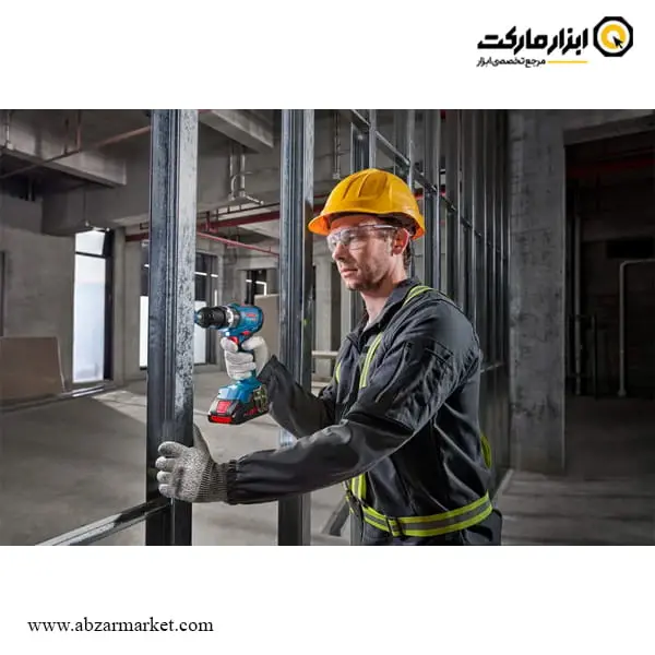 دریل شارژی چکشی بوش براشلس 18 ولت 2 باتری مدل GSB 18V-65