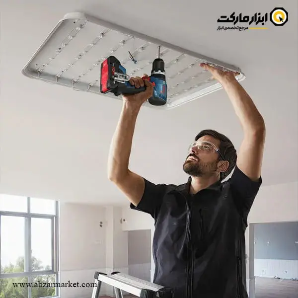 دریل شارژی چکشی بوش براشلس 18 ولت 2 باتری مدل GSB 18V-65