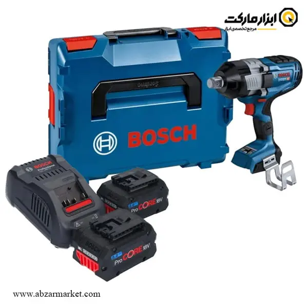 بکس شارژی بوش 1/2 اینچ براشلس 18 ولت 2 باتری مدل GDS 18V-1600 HC