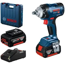بکس شارژی بوش 1/2 اینچ براشلس 18 ولت 2 باتری مدل GDS 18V-400
