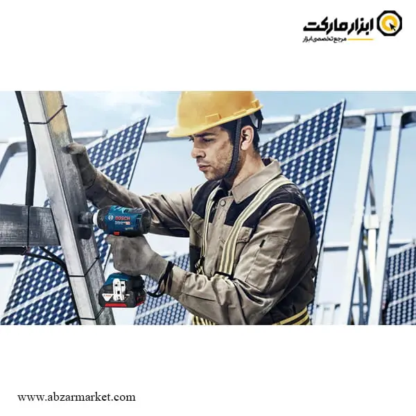 بکس شارژی بوش 1/2 اینچ براشلس 18 ولت 2 باتری مدل GDS 18V-400