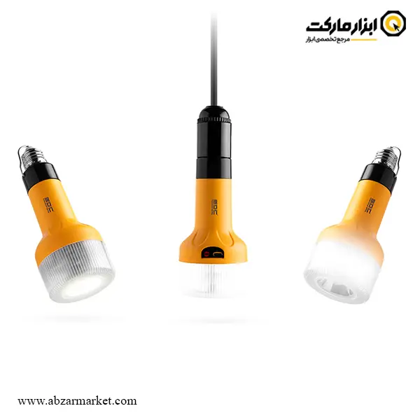چراغ قوه شارژی ای دی سی 9 وات با پایه E27