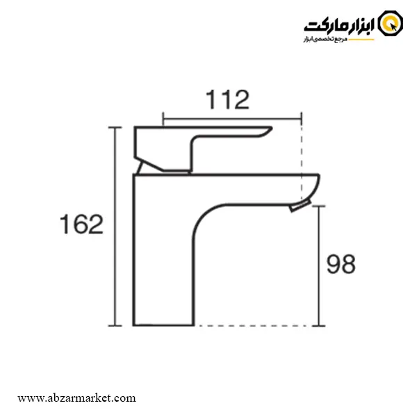 شیر روشویی کی دبلیو سی مدل ریتا