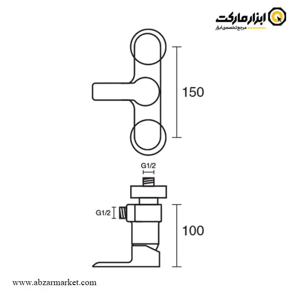 شیر سرویس بهداشتی کی دبلیو سی مدل ریتا