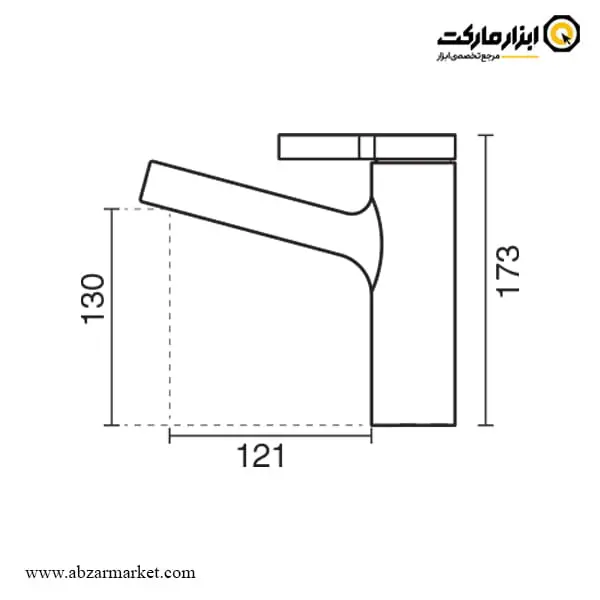 شیر روشویی کی دبلیو سی مدل آوا