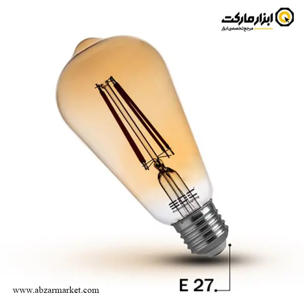 لامپ LED خمره ای فیلامنتی ای دی سی 8 وات