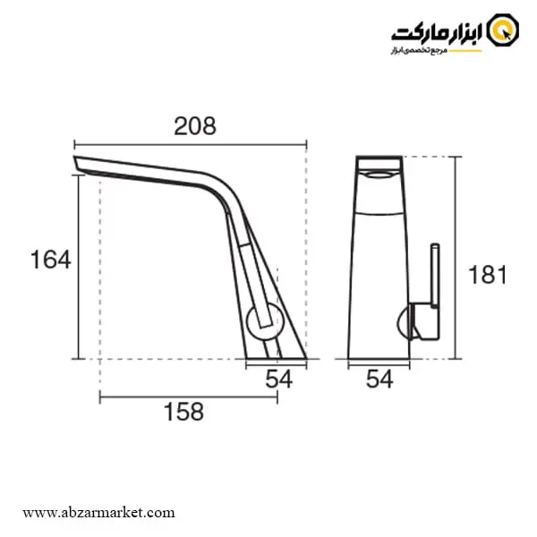 شیر روشویی کی دبلیو سی مدل متیس