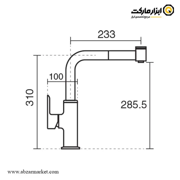 شیر ظرفشویی پول اوت کی دبلیو سی مدل ریتا