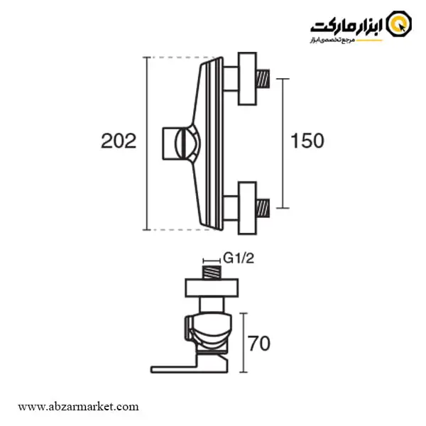 شیر سرویس بهداشتی کی دبلیو سی مدل متیس