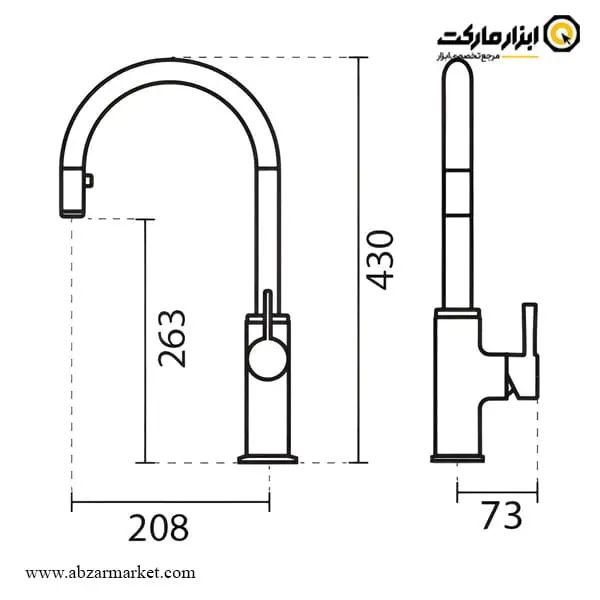 شیر ظرفشویی پول اوت کی دبلیو سی مدل زئوس