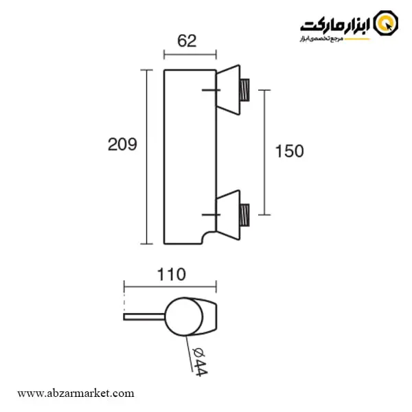 شیر سرویس بهداشتی کی دبلیو سی مدل زو