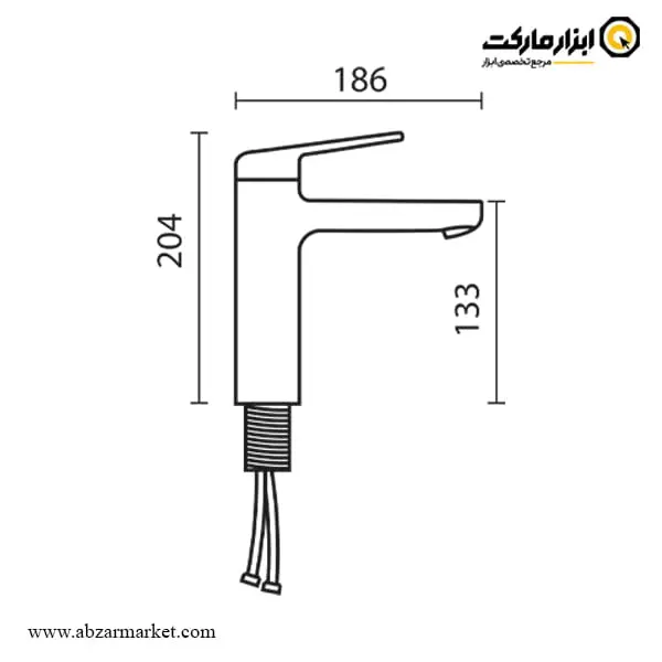 شیر روشویی کی دبلیو سی مدل دومو 2