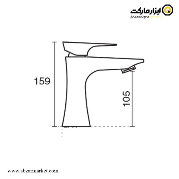 شیر روشویی کی دبلیو سی مدل ورونا